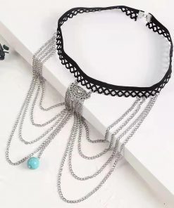 Exotic Tassel Leg Chain - side view