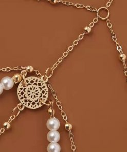 Pearl Princess Leg Chain - side view