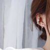 Lovely Pearl Heart Chain Ear Cuff